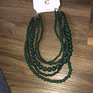 A green olive pastel necklace